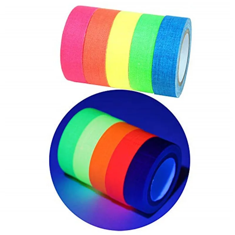

Five-colors Fluorescent Cotton Tape Stage Props Stage Show Decoration