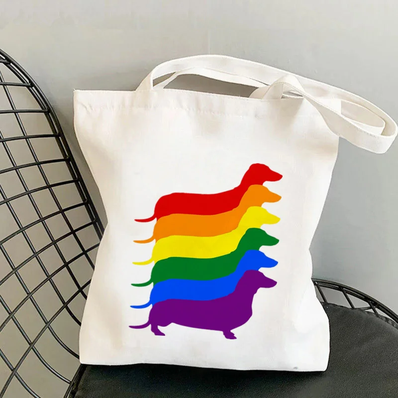 

Shopping Bag Women's Canvas Foldable Reusable Tote Bags Cartoon Printed Handbag Eco Shopper Tote Canvas Bag Large Capacity Bags