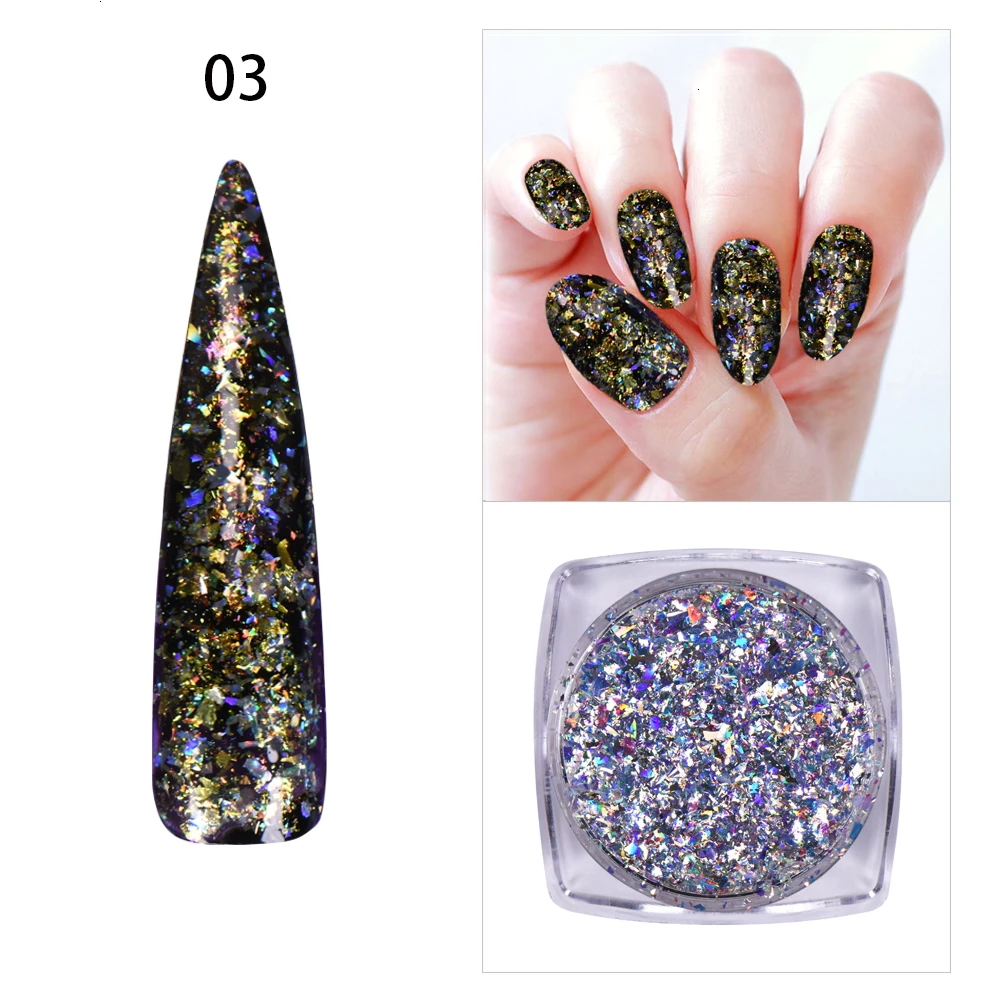 BeautyBigBang, 0,2 г, хамелеон, лак для ногтей, неровные блестки, порошок кораллового цвета, блестки, маникюрные украшения ногти, блестки