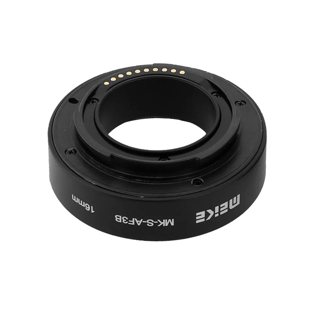 Meike MK-S-AF3-B Plastic Extension Tube Close Shot Adapter Ring Lens for Auto Focus Sony NEX Micro DSLR 10mm 16mm E-Mount Camera