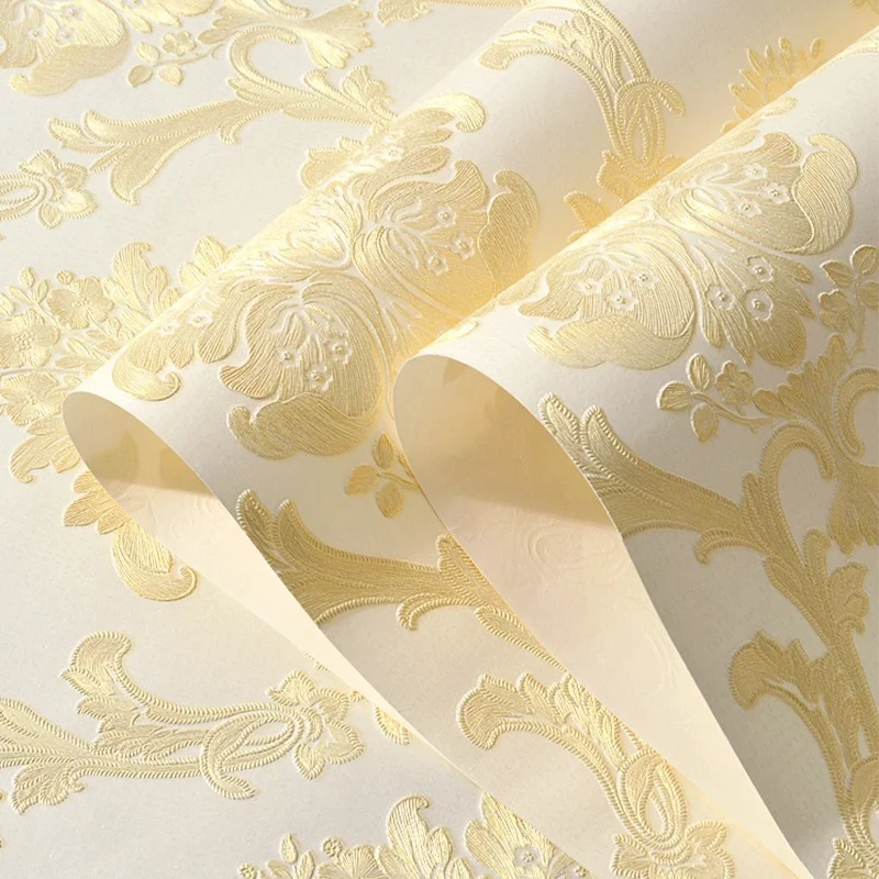 3D нетканый фон для стен тиснение на стену бумажная Дамасская настенная бумага