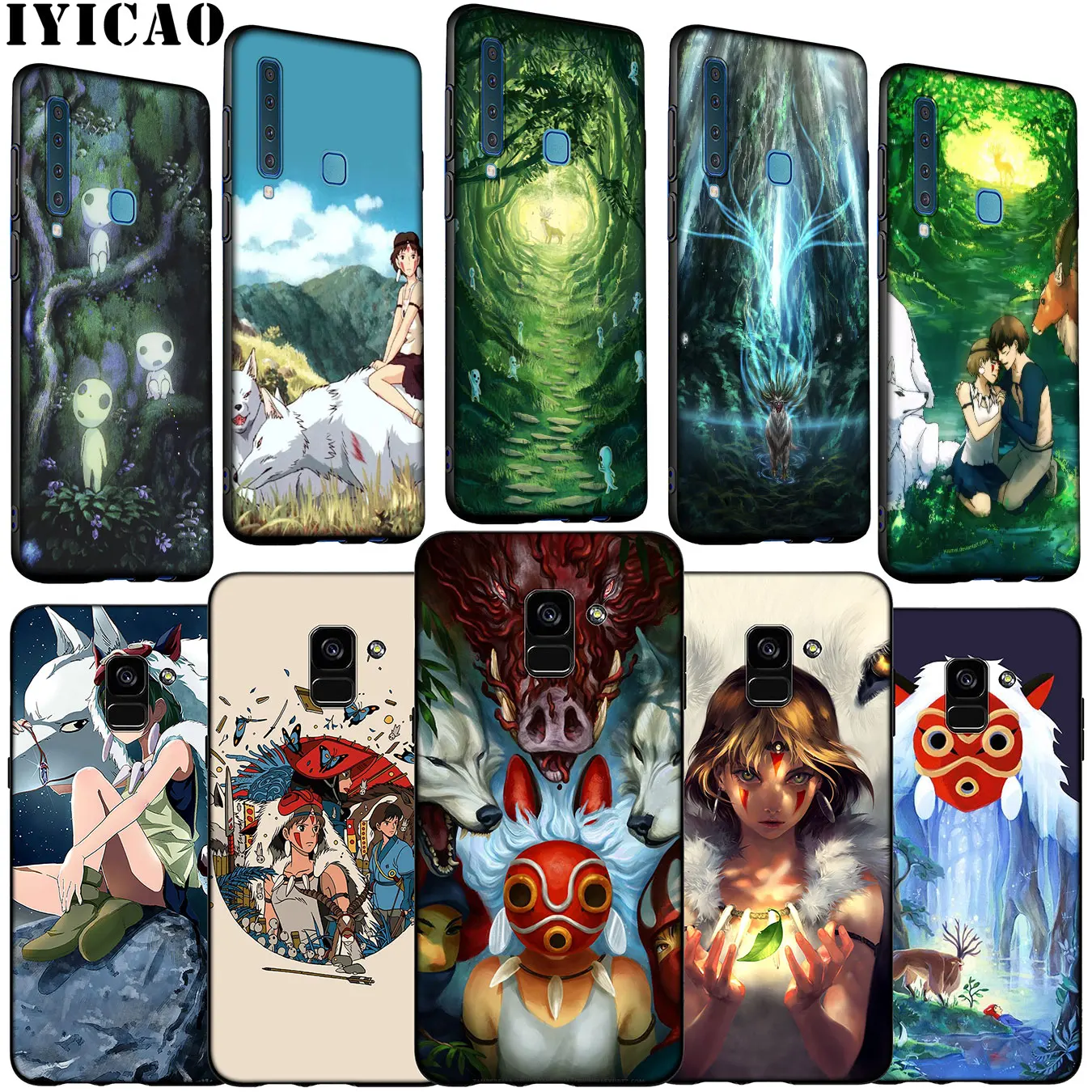 Мягкий силиконовый чехол принцессы Mononoke для Samsung Galaxy A6 A7 A8 A9 2018 A3 A5 2016 2017 Note 9 8 10 Plus |