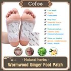 Детокс-патчи для ног, полынь  имбирь, наклейки для ног, помогают спать, для похудения, токсины, подушечки для ног, рассеивают сырость, 100 шт. (Патчи + клеи)