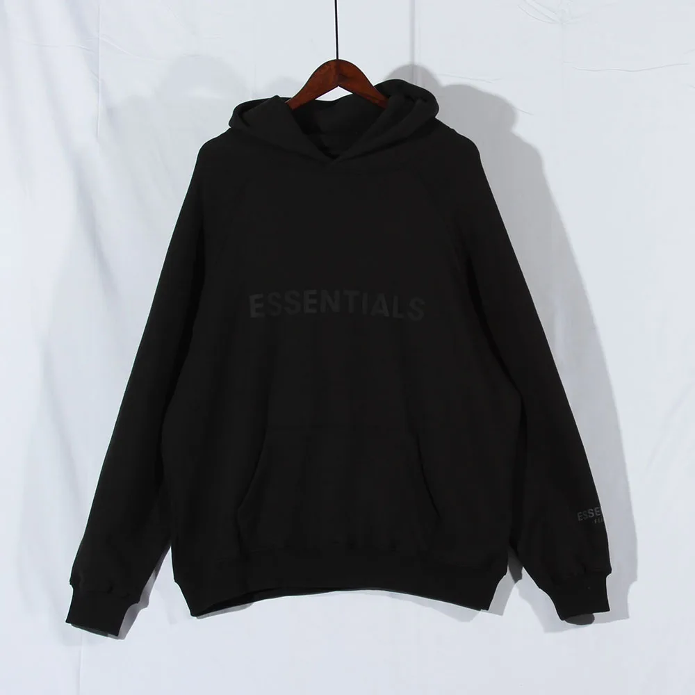 

Essentials Fleeces Sweatshirt Women Men Hiphop Oversized Hoodies High Street Solid Color FOG Hoodies Silicone 3D Printing Hoodie
