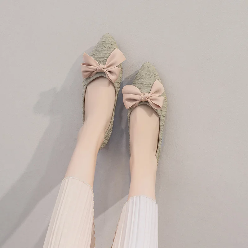 

Shoes Woman Comfortable And Elegant Casual Female Sneakers Pointed Toe Shallow Mouth Flats Modis New Round Moccasin Dress 2021