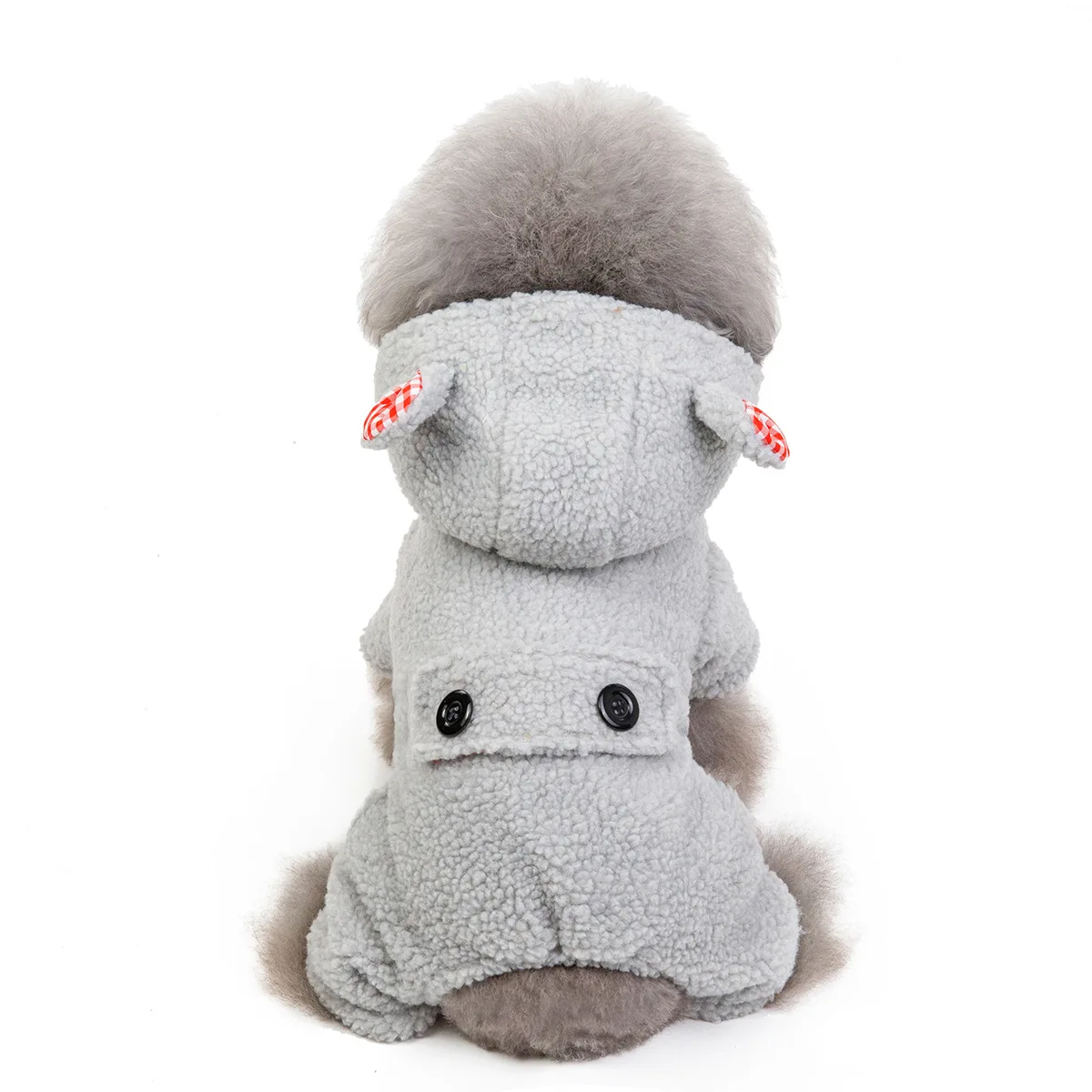 Одежда для собак на осень и зиму теплые флисовые комбинезоны с четырьмя ножками