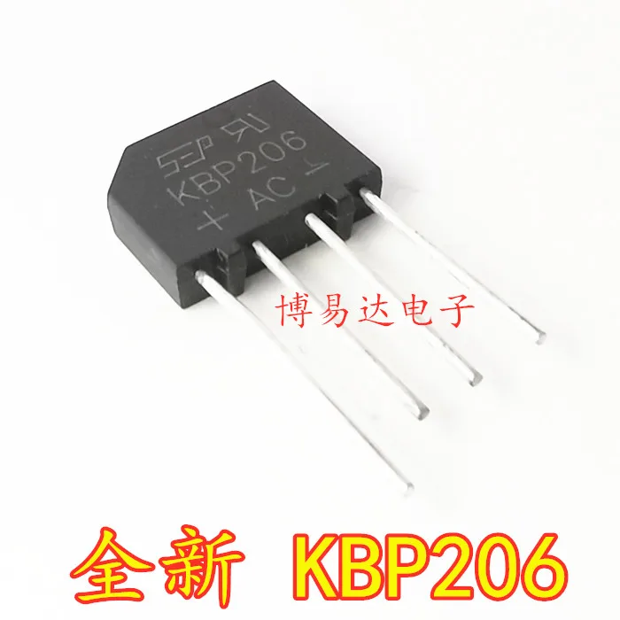 

50 шт./лот KBP206 2A/600V