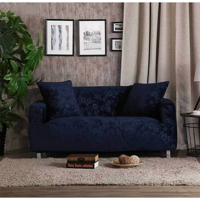Однотонные плюшевые утолщенные эластичные Чехлы для дивана в гостиную
