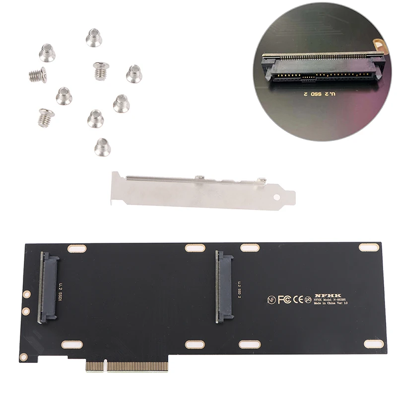 

Переходная карта PCIE, переходник Nvme 2,5 Ssd U.2 к PCI-e X8 X16, интерфейсный адаптер, Φ 32 Гбит/с, SATA-Express, двухслойный переносной сервер X99