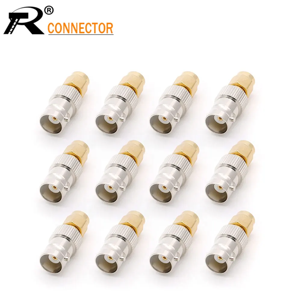 

BNC Female Jack to SMA Male Plug Connector 12/50/100pcs RF Coax Coaxial Radio Antenna Convertor Adapter