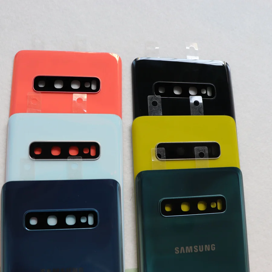 Стеклянная задняя крышка для батареи S10 для samsung Galaxy S10 Plus G973 G973F G975 S10e G970 Крышка корпуса задней двери наклейка