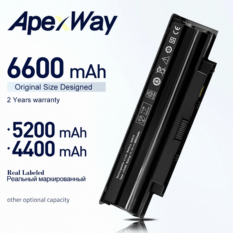 ApexWay Батарея для Dell Inspiron N4010 13R 14R 15R 17R N4110 N5010 N5030 N5110 N7010 N7110 M411R M501 M5010 N3010 N3110|battery for