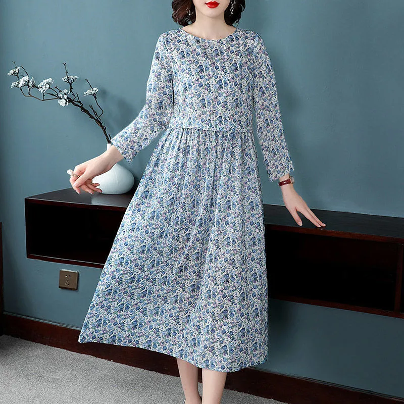 Женское S 4XL весеннее розовое платье с цветочным принтом больших размеров