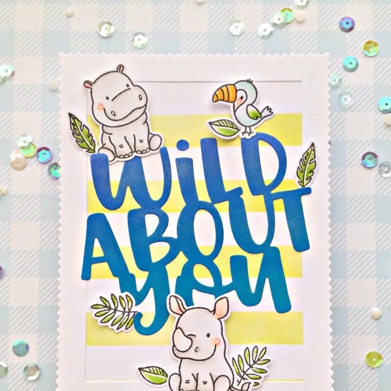 Трафареты с надписью Wild About You металлические Вырубные штампы для изготовления