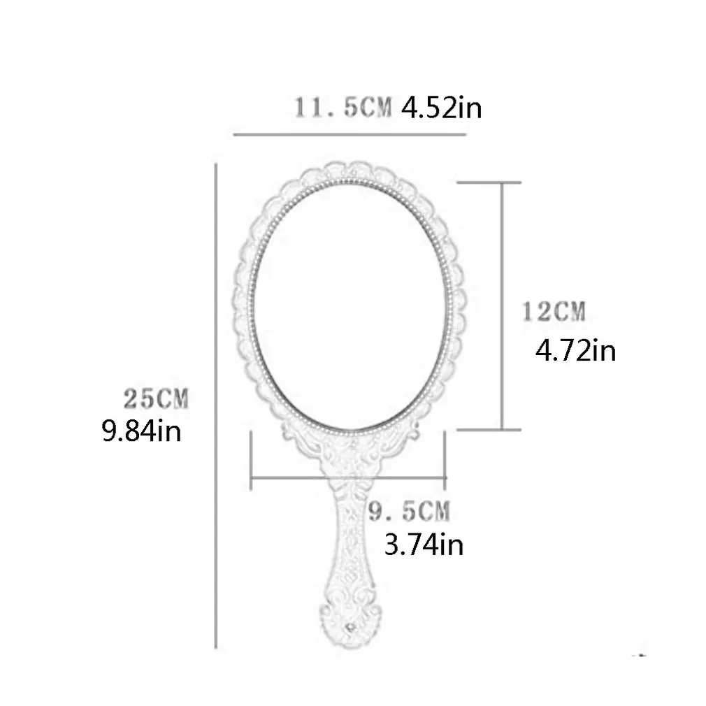 Креативное ретро-образное зеркало для макияжа портативное переносное кружево