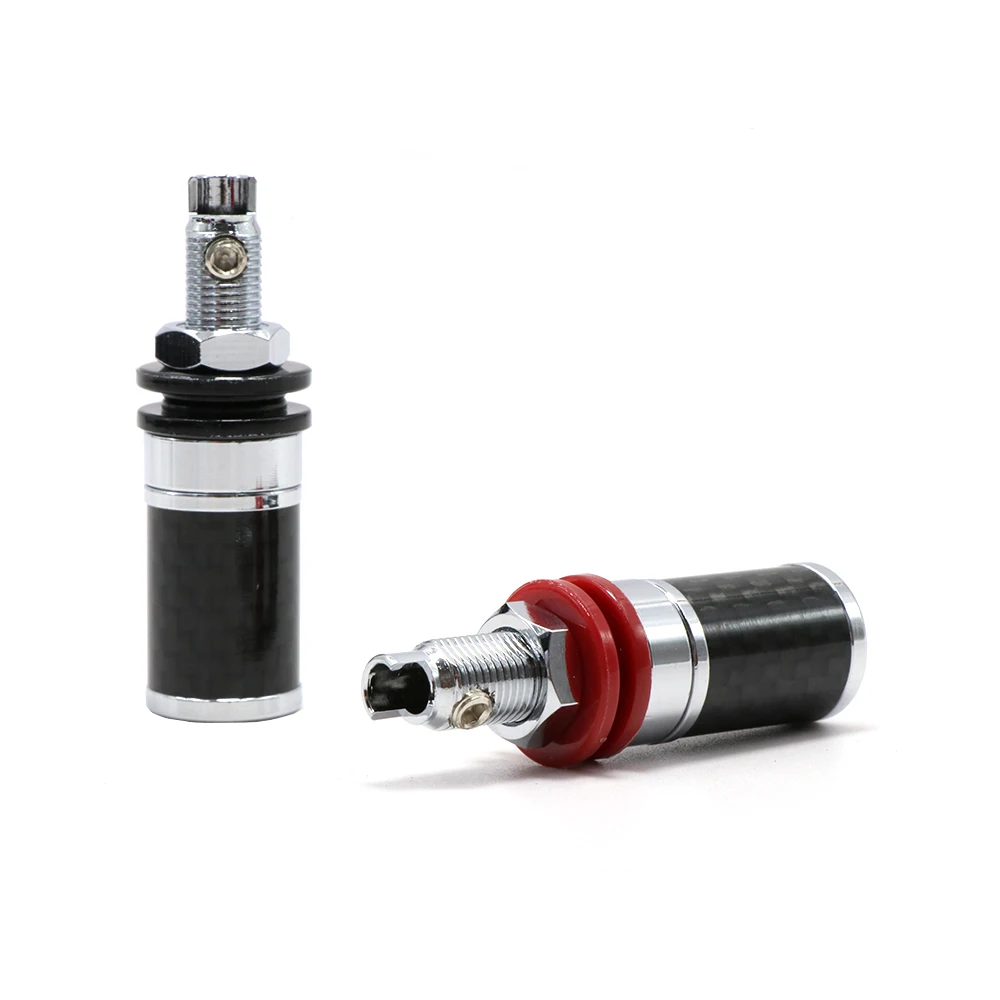 4 шт./лот усилитель из углеродного волокна с родиевым покрытием клемма динамика