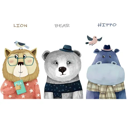 

Creative Dumeng Brothers Wall Sticker Internet Celebrity Bedroom Decor Wall Renovation Poster Paper Nordic Animal Sofa Mural