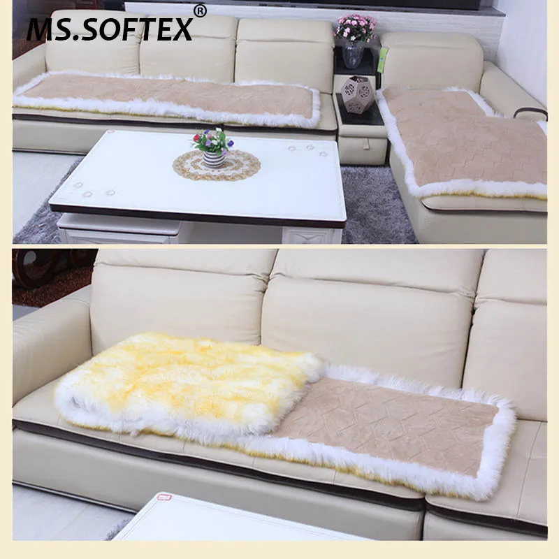 Подушка для дивана из натуральной овчины MS.Softex Австралийская овчина чехол пола