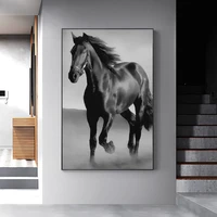 nordic modern black horse animal art canvas painting posters and print wall art for living room home decor no frame