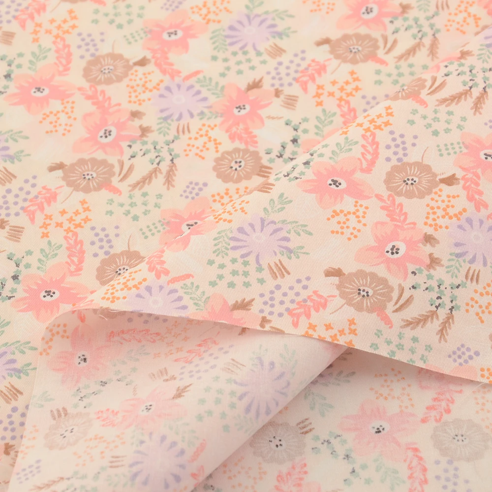 Teramila Twill 100% хлопковая ткань с цветочным узором стеганый цветок Tecido шитье