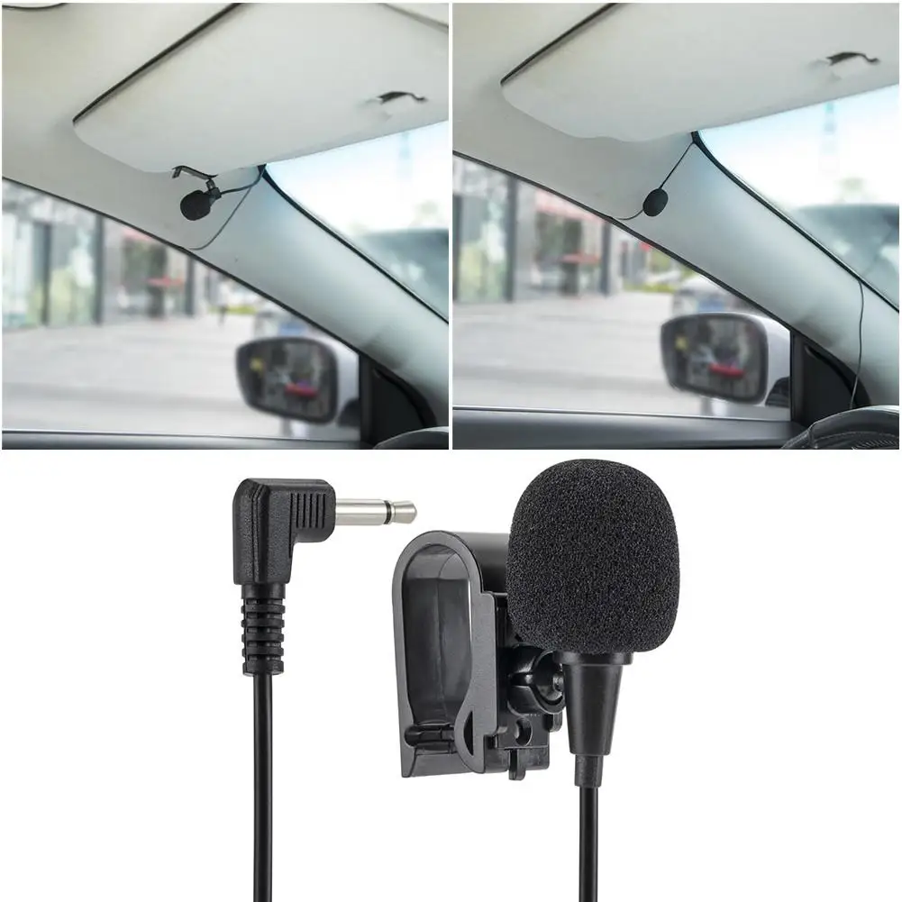 Автомобильный внешний микрофон с аудиокабелем Bluetooth 3 5 мм м U образный зажим для