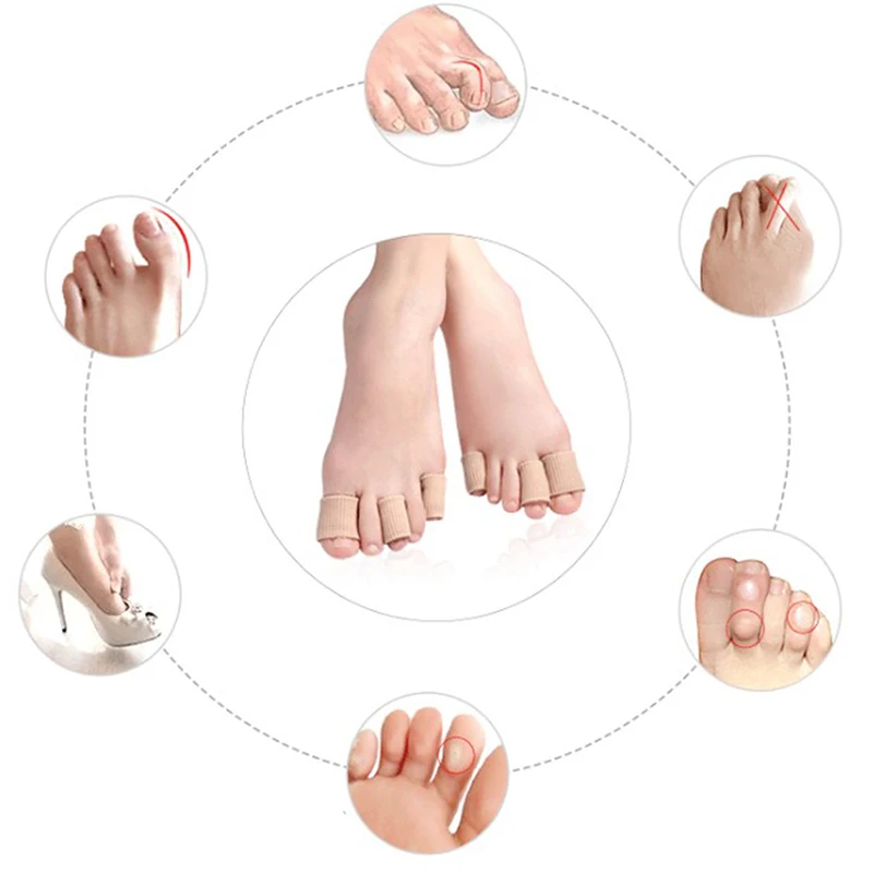 

1Pair S/M/L Fabric Finger Toe Protector Separator Foot Care Tool Pedicure Corn Callus Remover Hand Pain Relief Soft Tube
