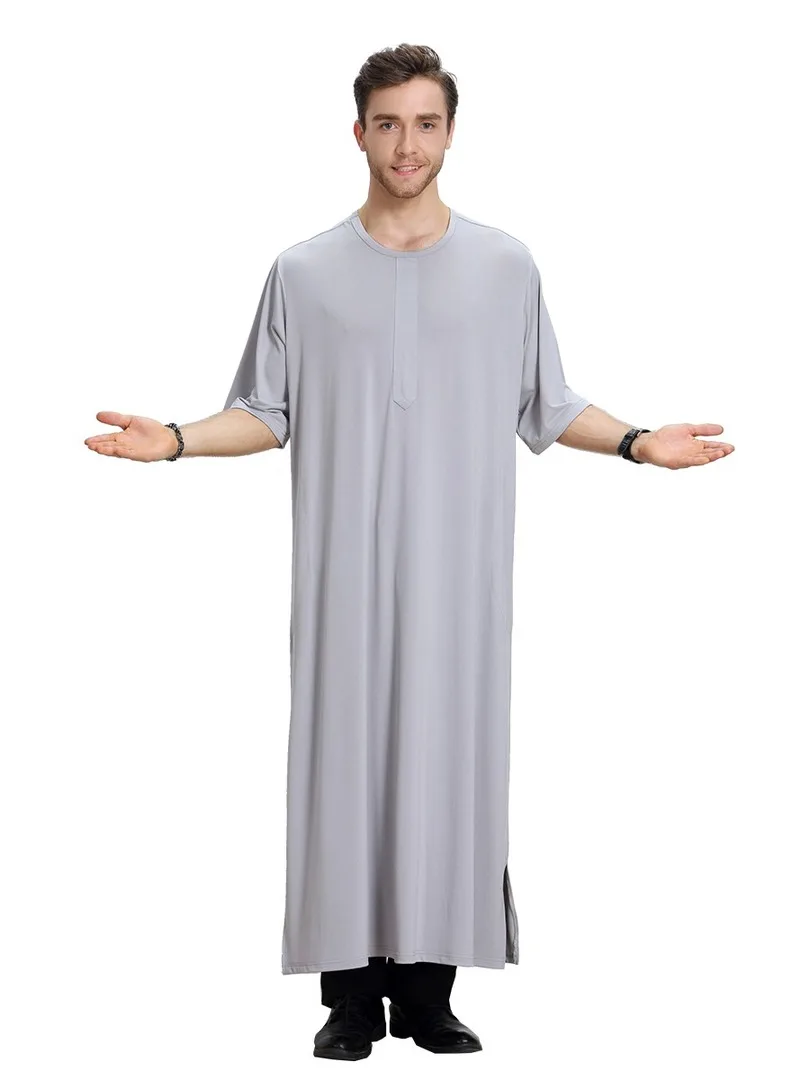 Мусульманский Jubba Thobe мусульманская абайя Jilbab Moslem свободная Мужская одежда