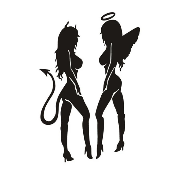

3D Car Sticker Vinyl Decals Devil Angel Demons Reflective Personalized Waterproof Stickers Decoration Car Styling