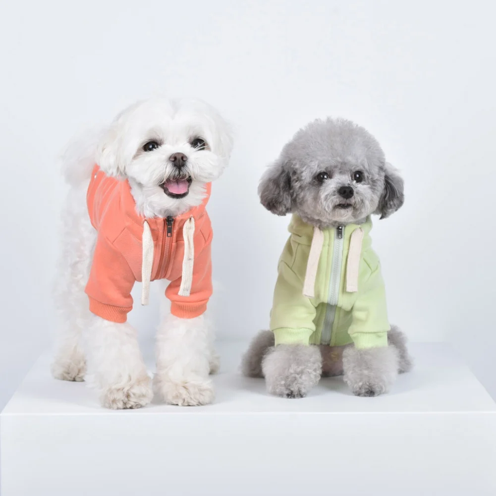 

Осенне-зимняя Толстовка для собак, одежда, теплая толстовка для домашних животных, пальто, однотонный костюм для маленьких, средних и больши...