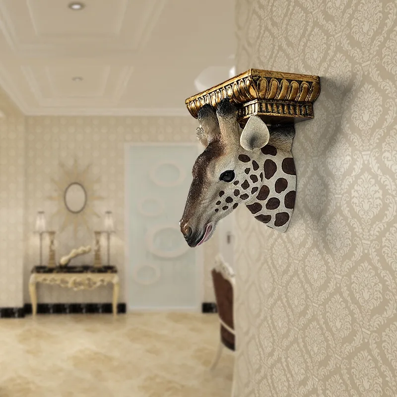 Американский Ретро домашних животных украшения Смола Жираф винный шкаф