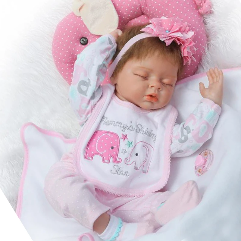 

Мягкая силиконовая кукла реборн, Реалистичная виниловая кукла-младенец, 22 дюйма, наряд принцессы, подарок на день рождения для маленьких девочек, 55 см