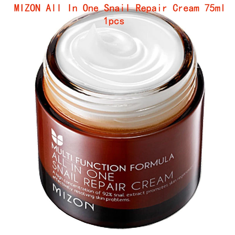Snail Repair 1pcs MIZON Black Snail все в одном крем для лица подтягивающий крем черная Улитка все в одном крем против морщин шрам лечение акне Сыворотка для лица - Цвет: Snail Repair 1pcs