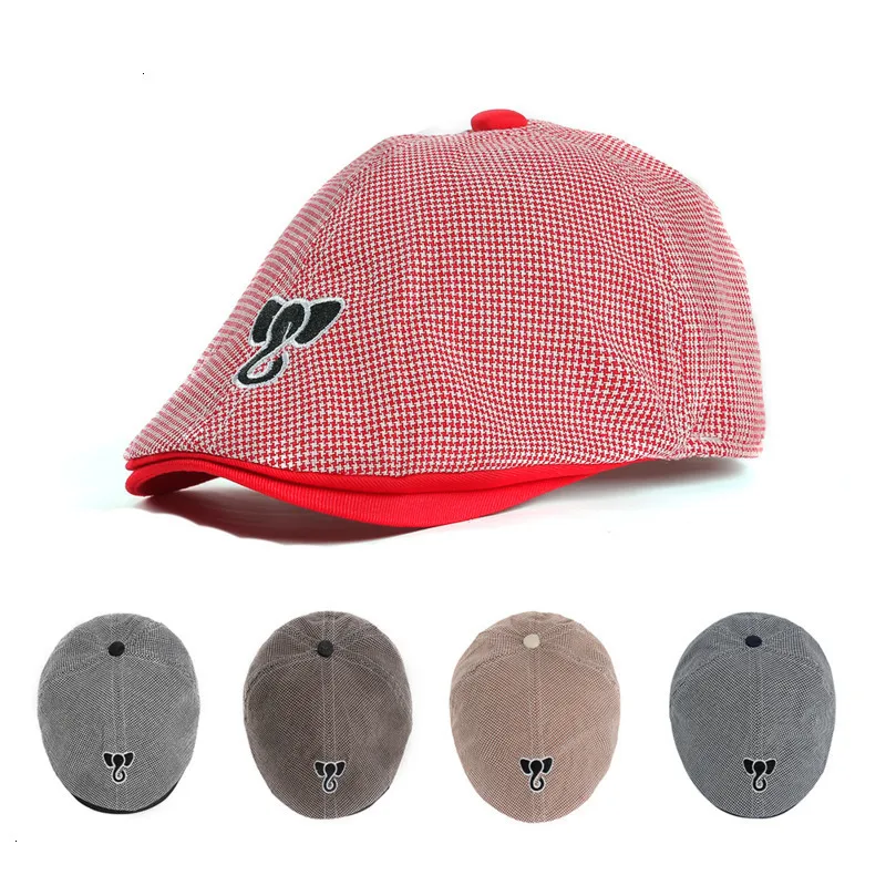 Шапка берет для мальчиков с вышивкой слона|Мужская кепка восьмиклинка| |