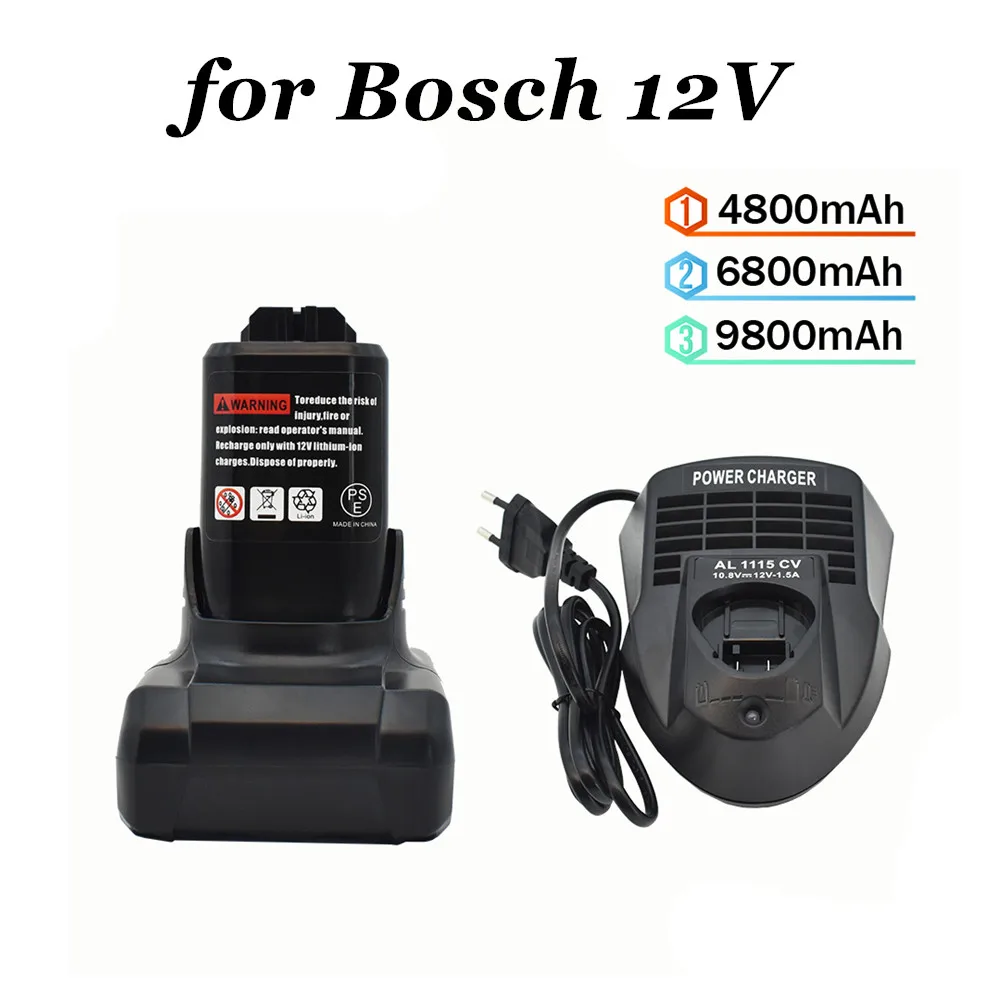 2021 новый для Bosch 10 8 V/12V Batttery BAT411 BAT411A BAT412 BAT412A BAT413 BAT413A BAT414 D 70745 2607336013 26073360 + зарядное