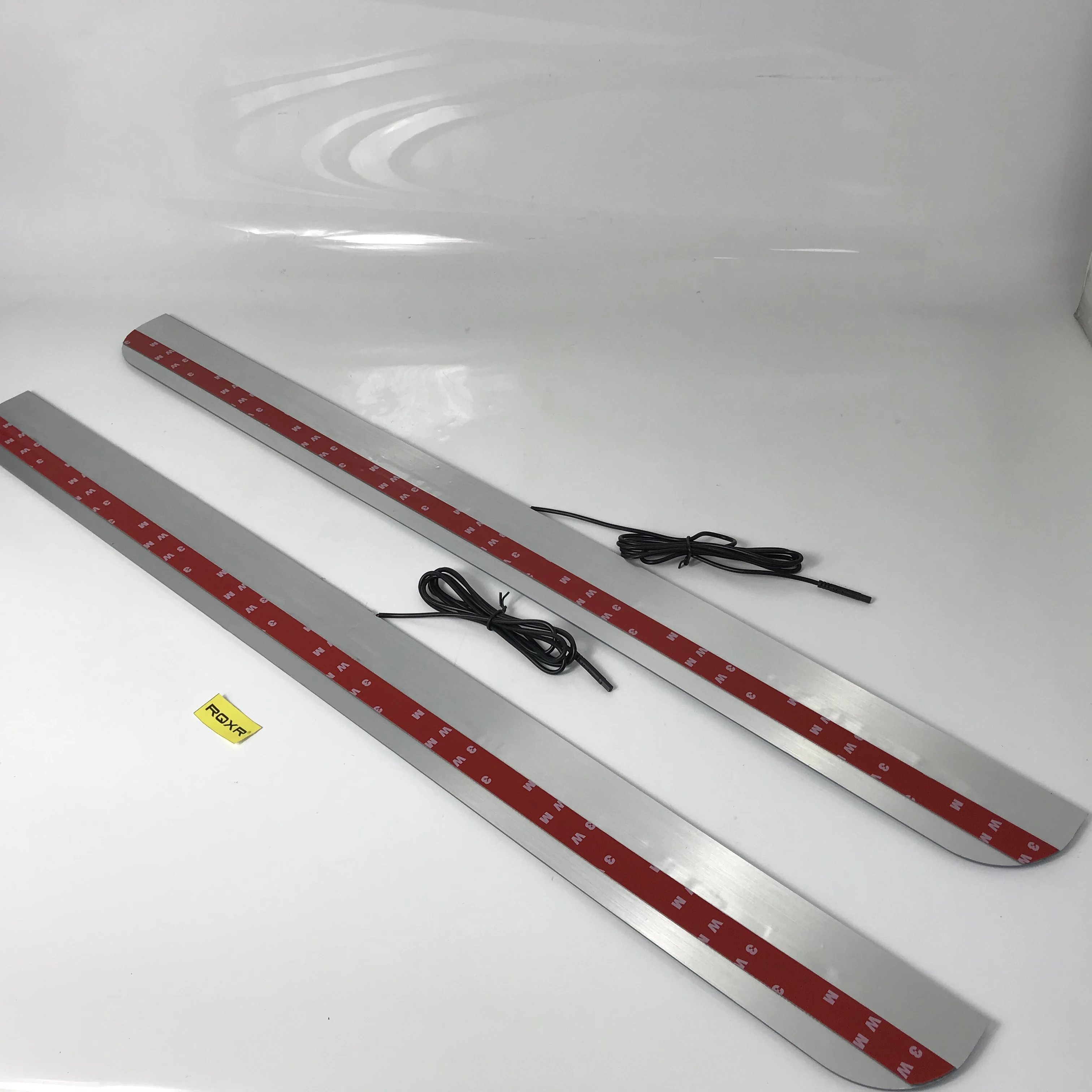

RQXR led moving door scuff for Hyundai coupe tiburon dynamic door sill plate flat lining overlay flow/fixed light, 2pcs