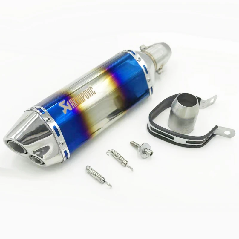 Глушитель для Akrapovic выхлопной трубы мотоцикла escape для trk502 suzuki gsr 600 crf 230 egzoz mt10 xadv r1200rt ninja300 xmax - Цвет: M Laser