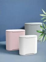 mini plastic trash bin bedroom europe rectangle modern trash can standing paper basket rangement cuisine kitchen storage bd50wb
