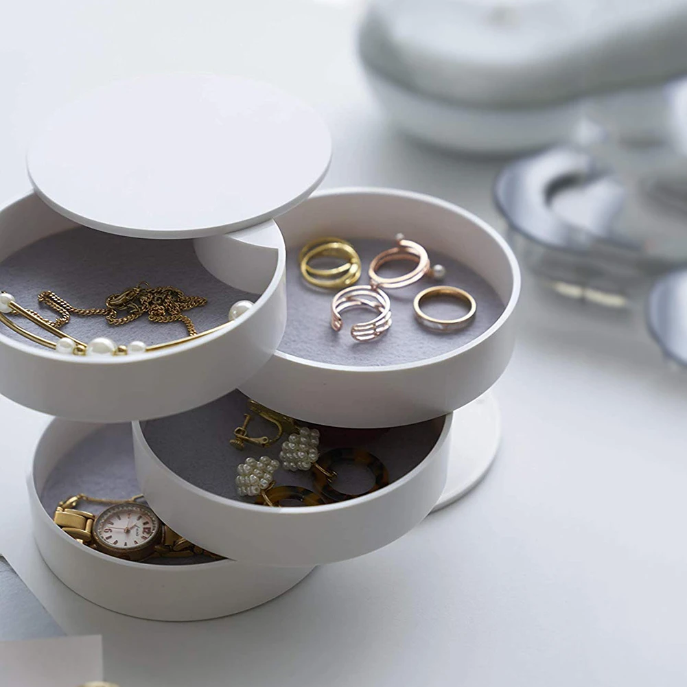 4 слойная роторная коробка для хранения цветов выставочная органайзер ювелирных