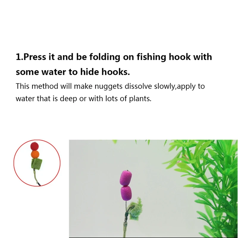 

50pcs/bag of fishing gold nuggets water-soluble float PVA pop-up foam fishing tool portable water-soluble float gold