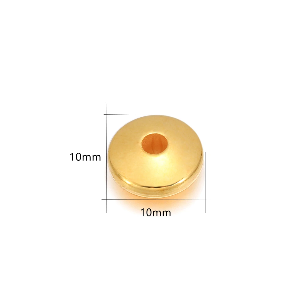 

100pcs/lot CCB Plastic Plated Flat Wheel Round Loose Spacer Beads For DIY Bracelets Necklace Jewelry Making Findings Accessories