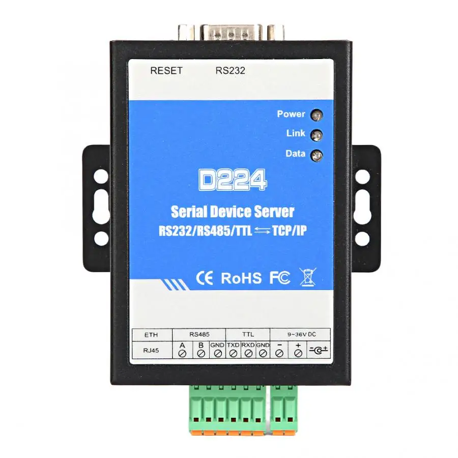 WiFi Серийный Сервер устройства D224 RS485/232/TTL к TCP/IP последовательный порт Ethernet