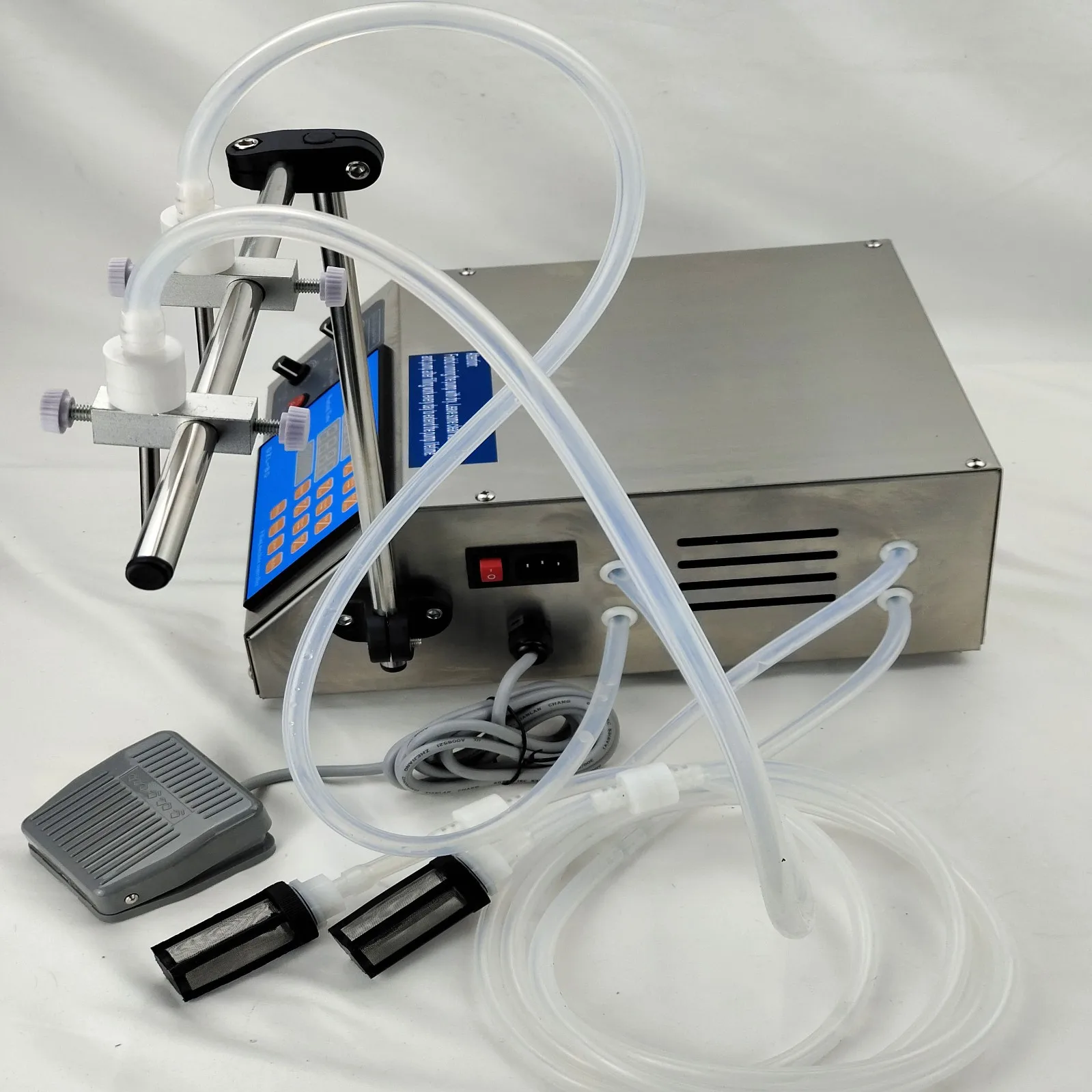 

Manual Electric Digital Control Pump Machinery Small Bottle Tube Perfume Mineral Water Juice Oil Liquid Filling Machine