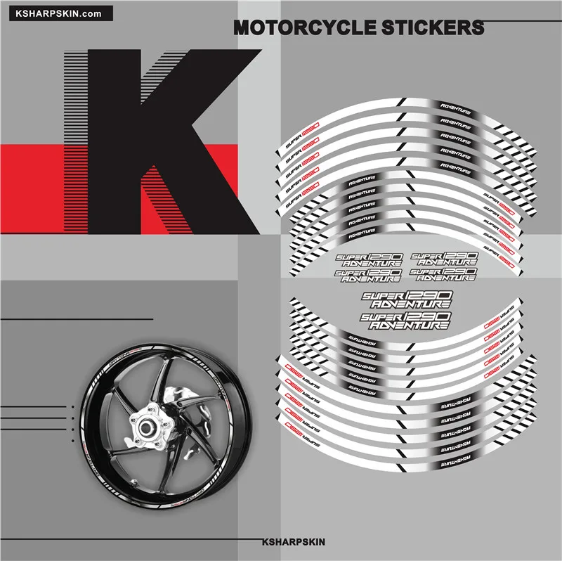

Motorcycle tyre decals inner wheel reflective decoration stickers for SUPER1290 AOVENTURE super 1290