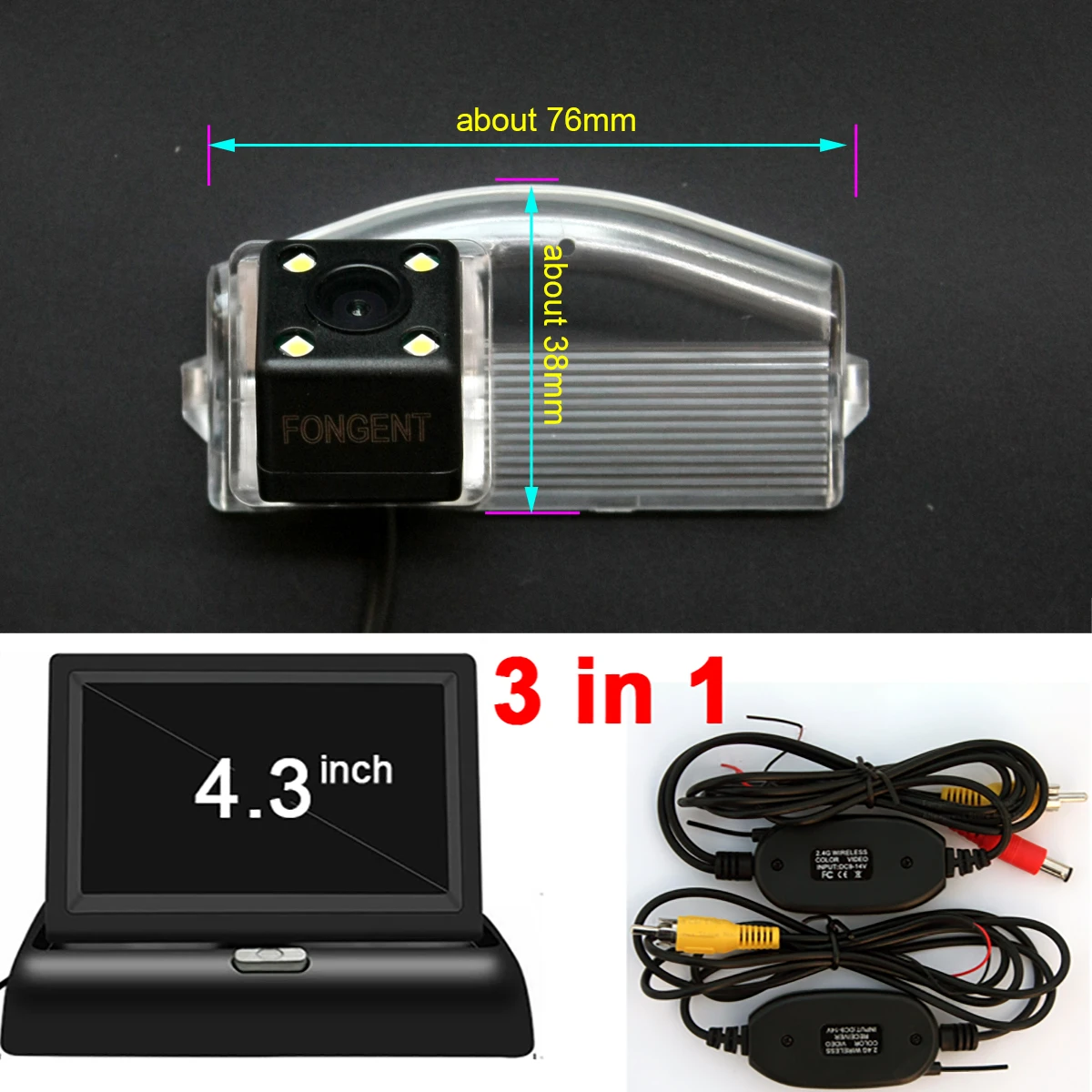 Для Mazda 3 2 2006 2007 2008 2009 2010 2011 2012 2013 камера заднего вида парковки заднего вида на шнуровке со спущенными беспроводной монитор для камеры - Название цвета: 8023-Z1-43-AV
