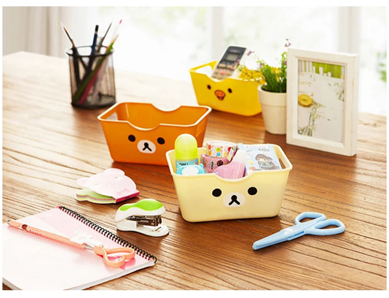 Мультяшная настольная коробка для хранения сумка мелочей органайзер