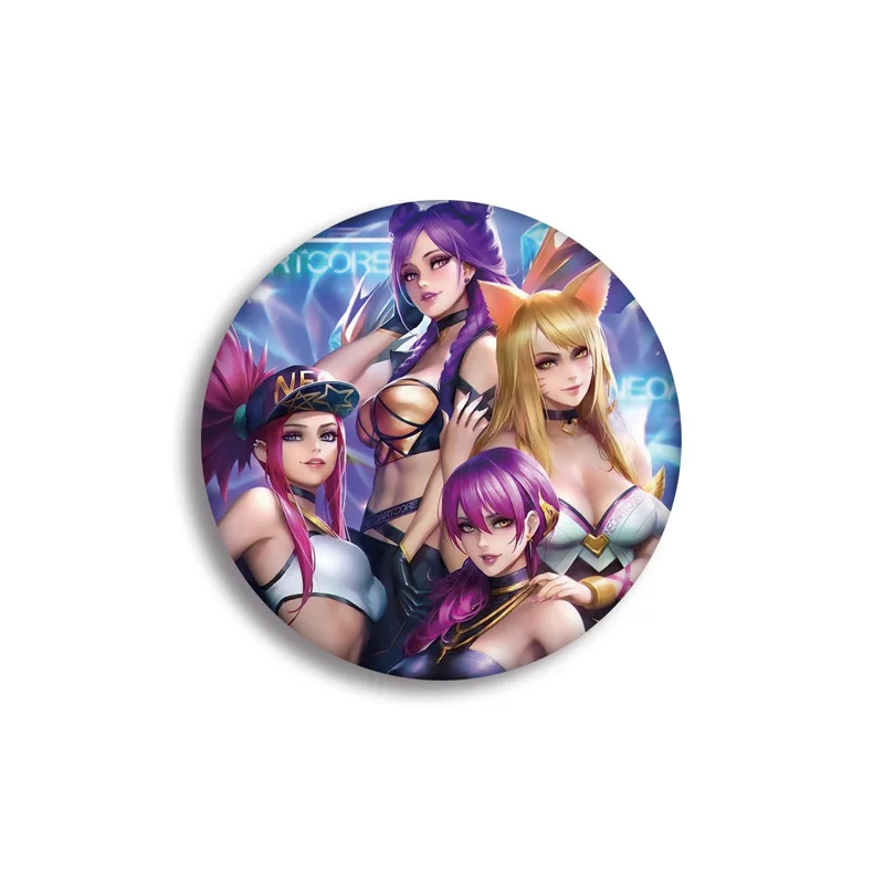 

1pc 58mm KDA Nine-Tailed Fox Ahri Akali Pins Brooch Badges Broche