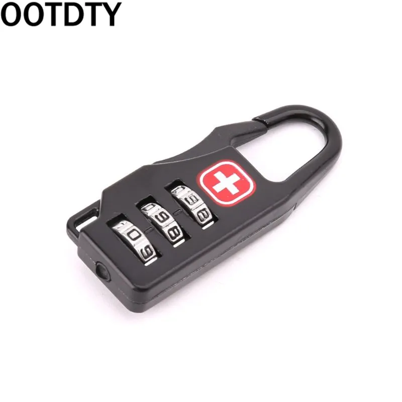 

1 Pc Swiss Cross Symbol Combination Safe Code Mini Padlock Luggage Travel Number Lock