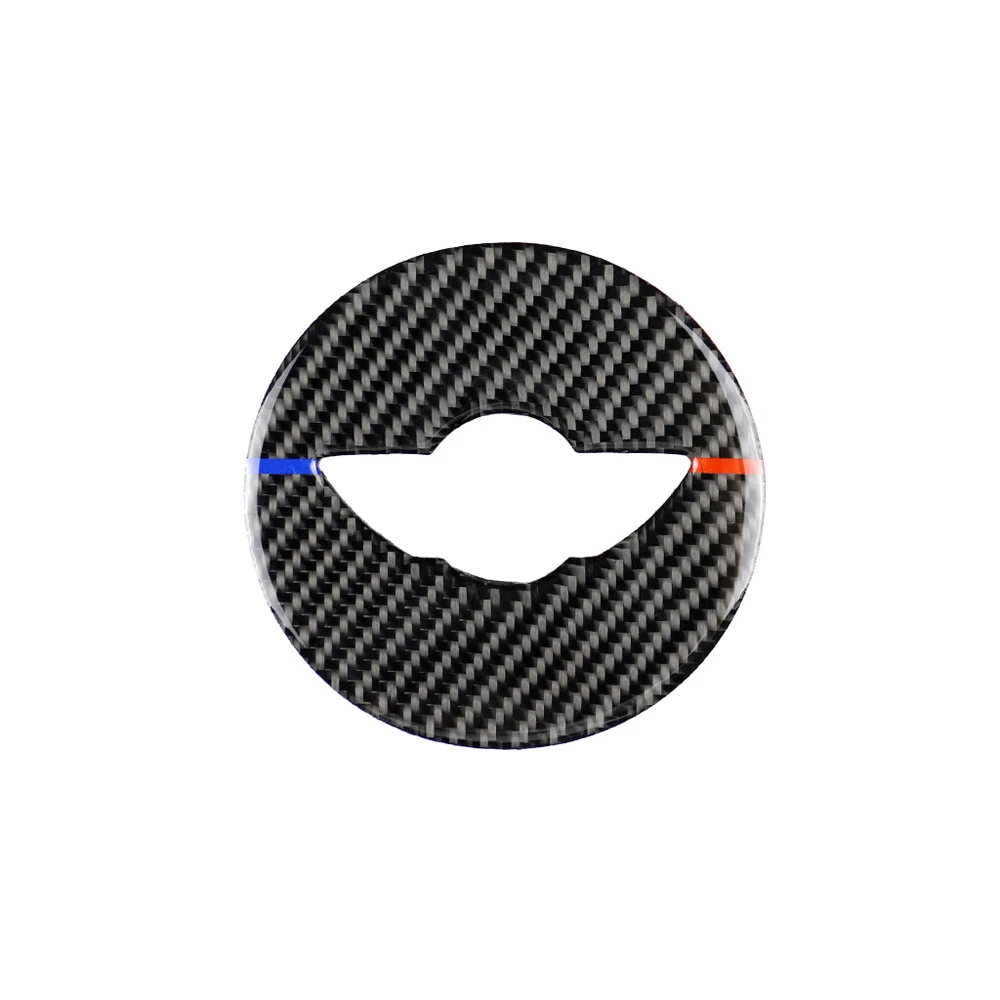 Tefanball Carbon Fiber Car Steering Wheel Stickers Cover Trim For Mini Cooper R55 R56 Countryman R60 Paceman R61 Car Accessories - Название цвета: B 02