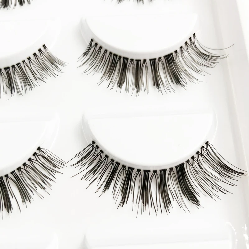 

5 Pairs Handmade Thick Fake Eyelashes In Bulk Natural Long Soft Eye Lashes Reusable Eyelash Extension For Daily Makeup #006