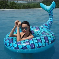 giant mermaid swimming ring summer inflatable pool float air mattress lounger water party toys boia